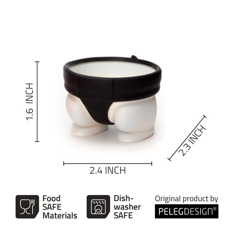 PELEG DESIGN Sumo Eggs - Soft or Hard Boiled Egg Cup Holders (Set of 2) Sumo Design - Utensil Kitchen Decor by Peleg Design - Image 4